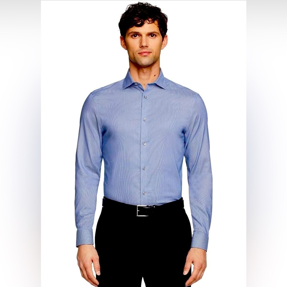 Men’s Calvin Klein Dress Shirt Size 15 Light Blue Dress Shirt Regular Fit NWT